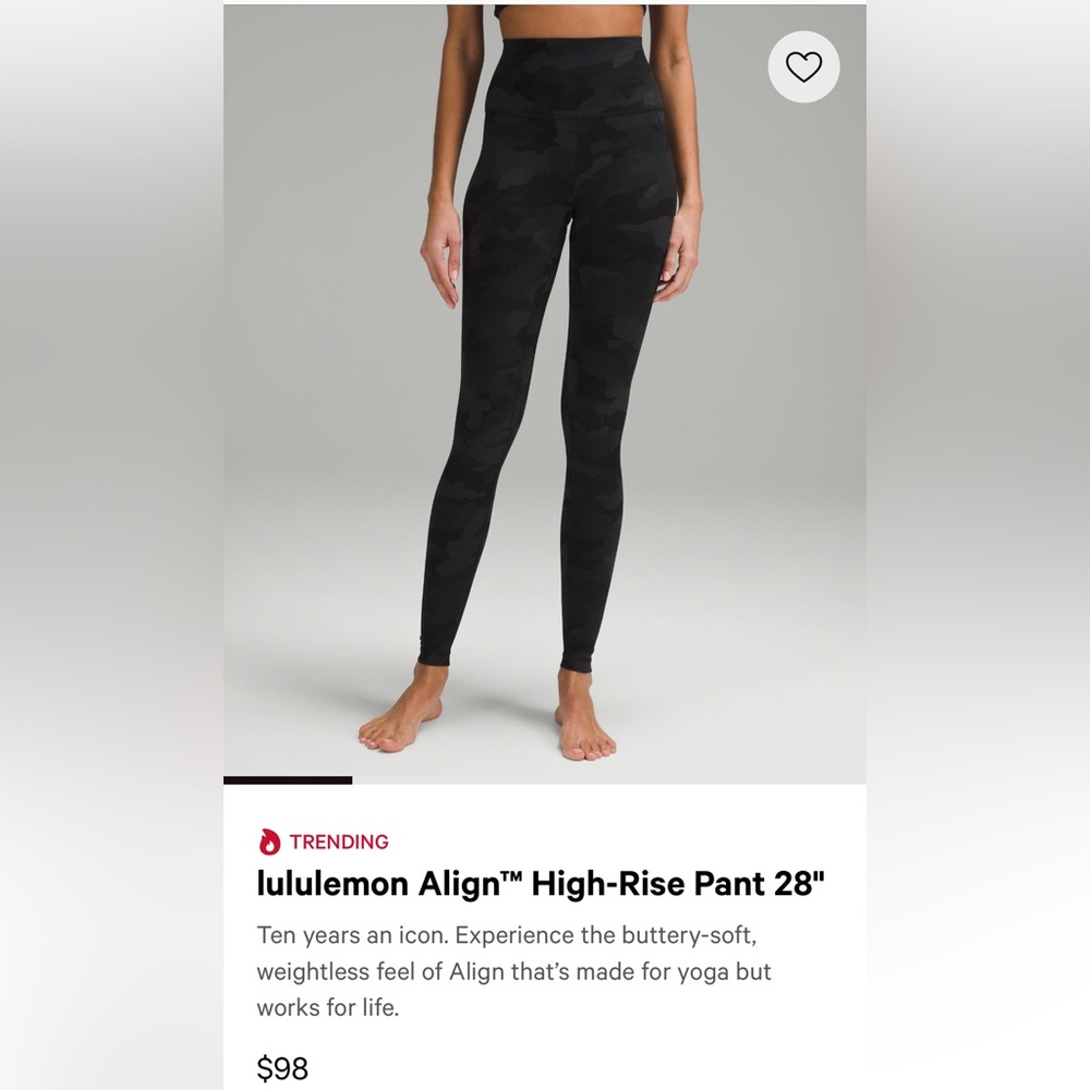 lululemon Align High-Rise Leggings in Black Camo